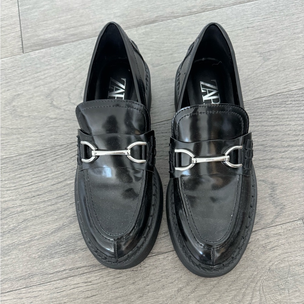 Zara platform loafer